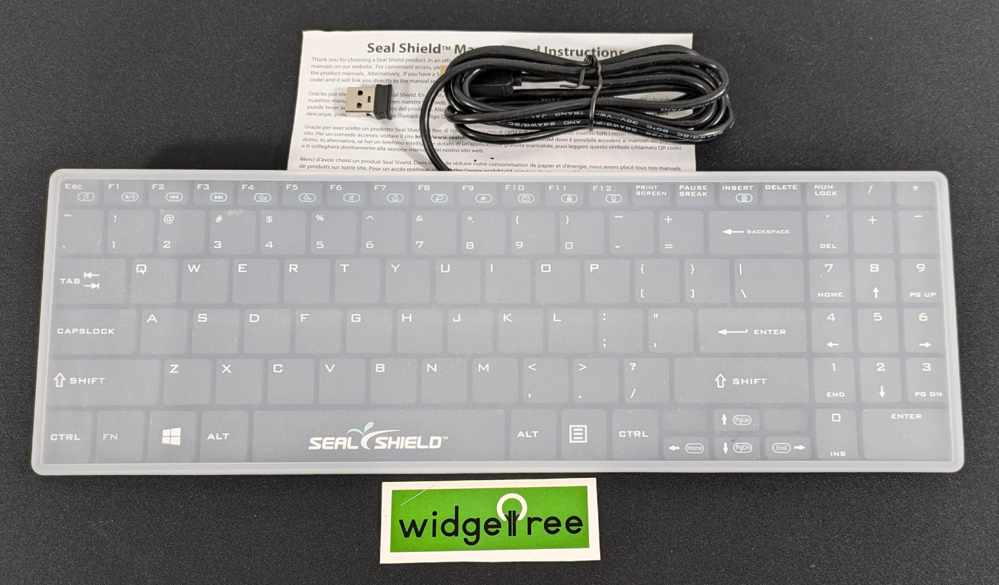 Seal Shield CLEANWIPE Medical Grade RF Wireless Keyboard - SSKSV099WV2 /  Used