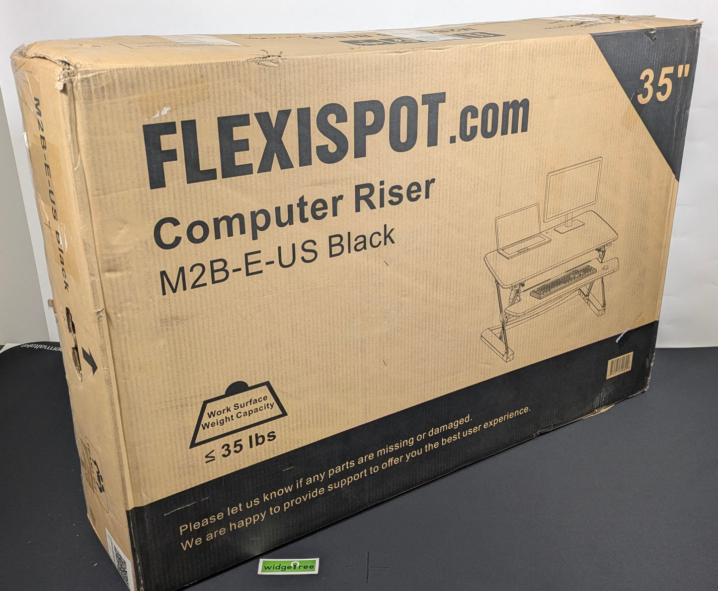 Flexispot M2 35" Sit/Stand Computer Desk Riser - M2B-E-US-BLACK /  New