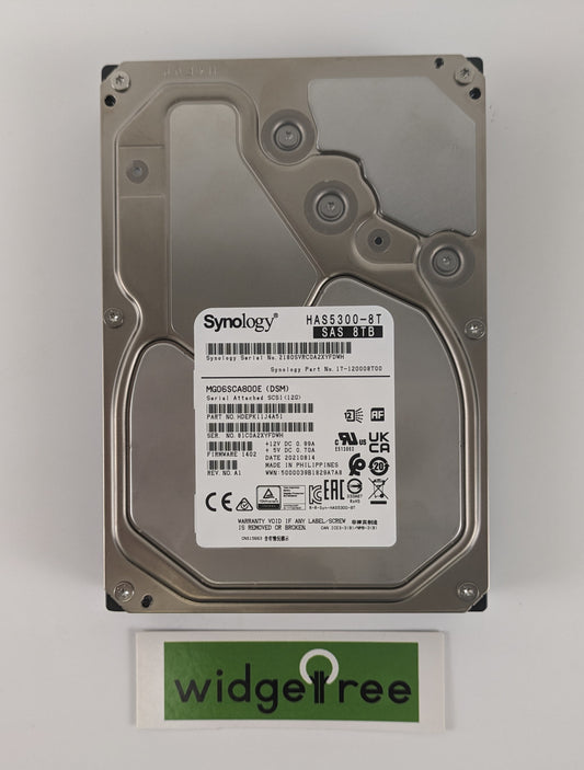 Synology 8TB SAS 3.5" 256MB Internal HDD - HAS5300-8T /  Reconditioned