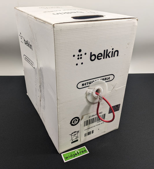 Belkin 1000ft Cat 5E Red 24AWG Patch Cord - A7J304-1000-RED /  New