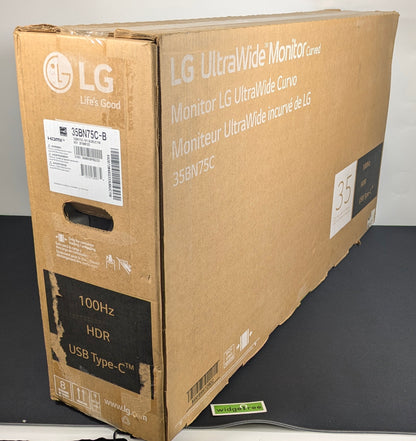 LG UltraWide 35" HDR VA LED Curved Monitor - 35BN75C-B /  New