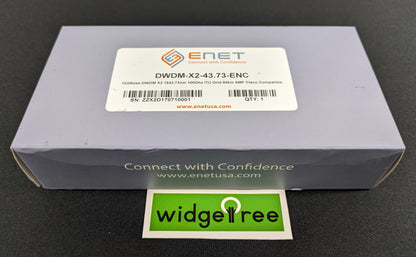 eNET Cisco 2x 10GBASE 100Ghz Transceiver Module - DWDM-X2-4373-ENC /  New