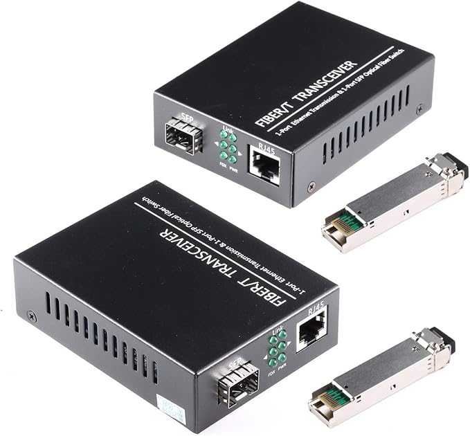 GESD 1-Pair Slot Fiber Gigabit LC Ethernet Media Converter - X002OUIM5F /  New