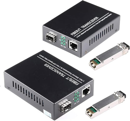 GESD 1-Pair Slot Fiber Gigabit LC Ethernet Media Converter - X002OUIM5F /  New