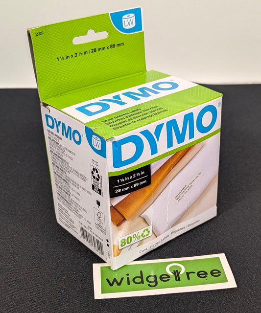 DYMO LW 1/8x3.5" White Address Labels - 30320 /  New